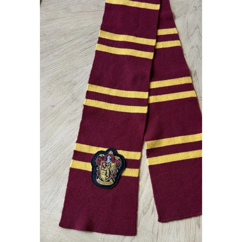 Gryffindor Striped Scarf Patch Wizarding Harry Potter Knit Preppy Varsity Winter